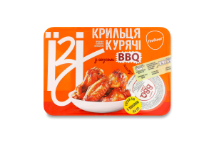Крылышки куриные запеченные с соусом BBQ Ізі лоток 350г
