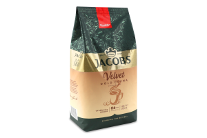 Кава натуральна смажена в зернах Вельвет Gold Crema Jacobs м/у 1кг