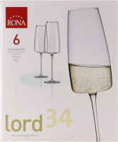 Набор бокалов для шампанского 340мл №7023 Champagne flute Lord 34 Rona 6шт