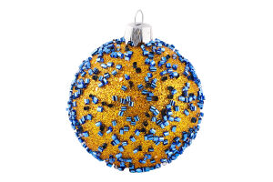 Прикраса ялинкова Куля Бісер пластик 60мм 1589