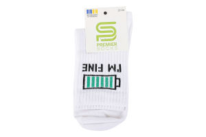 Шкарпетки Premier socks Bye-I'm fine білий р.22-24