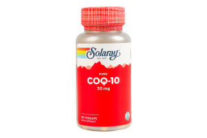 Добавка диетическая веганские капсулы 30мг CoQ10 Pure Solaray 60шт