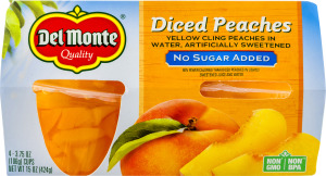 Del Monte Diced Peaches No Sugar Added - 4 PK