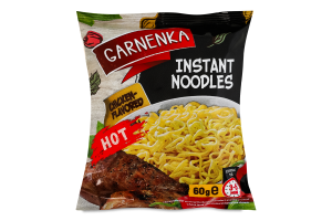 Вермішель швидкого приготування зі смаком курки гостра, 60г/ТМ "Garnenka"