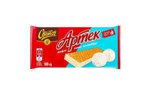 Вафли со вкусом пломбира Артек Світоч м/у 188г