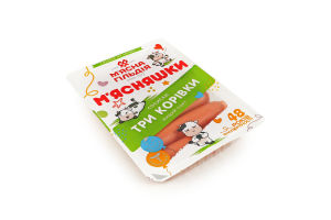 Сосиски Три коровки М'ясняшки лоток в/с 0.285кг