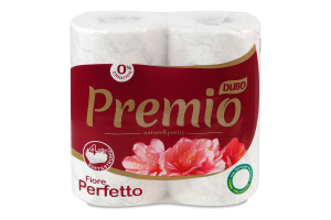 Папір туалетний 4-х шаровий 150 листів Fiore perfetto Premio Диво 4шт