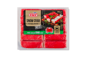 Палочки крабовые замороженные с мясом натурального краба Snow crab Vici в/у 200г