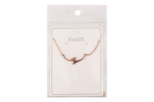 Ланцюжок жовтий метал з підвіскою 40см FHF1611