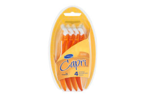 CareOne Capri Sensitive Skin Disposable Razors for Women with Aloe & Shea Butter - 4 CT