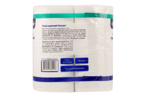 Папір туалетний білий 2шари 4шт Eco Line