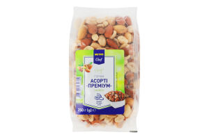 Орехи соленые ассорти миндаль, фисташка, арахис Премиум Metro Chef м/у 250г