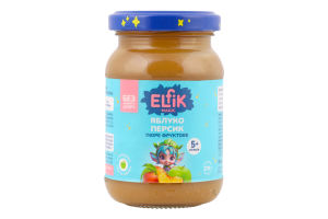 Пюре для дітей від 5міс фруктове Яблуко-персик Elfik Magic с/б 170г