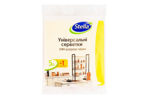 Серветки універсальні 30х34см Stella 6шт