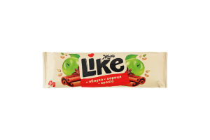 Батончик Яблоко+корица Like Жайвір м/у 40г