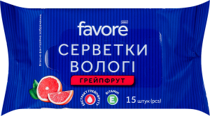 Серветки вологі Favore з екстрактом грейпфруту