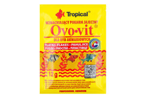 Корм д/риб Ово-віт з яєчним жовтком пластівці 12г Тропікал