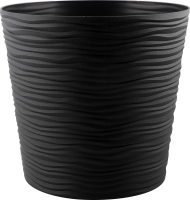 Горщик д/квітів Фьюжн 6л граніт з вставкою низький d23,5*22м арт115089 Алеана