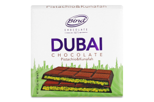 Шоколад Dubai молочний з фісташкою та тістом кадаїфі 80г Bind