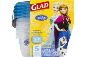 Glad Disney Frozen Small Snack Containers with Lids - 5 CT