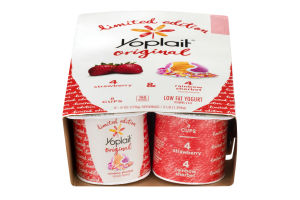 Yoplait Original Low Fat Yogurt Strawberry & Rainbow Sherbet - 8 CT