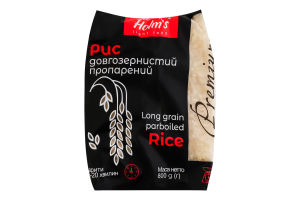 Рис довгозернистий пропарений Premium Holm's м/у 800г