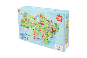 Пазл для дітей від 5років 45х64см №300267 Мапа України Dodo 100ел