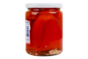 Перець солодкий маринований пастеризований 480 г ТМ "Премія"