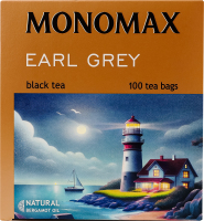 Чай черный цейлонский мелкий с бергамотом Earl Grey Monomax к/у 100х2г