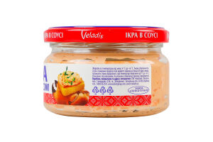 Икра атлантических рыб с крабом в соусе Veladis с/б 160г