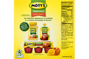 Mott's Applesauce Pouches Mango Peach - 4 CT