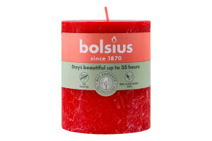 Свічка червона 8х6.8см №103668780341 Bolsius 1шт