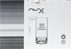 Стакан для воды прозрачное дно d70.5мм 420мл №64042 Club Nude 6шт