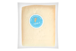 Сир 50% твердий в натуральній оболонці з козячого молока Zinka кг