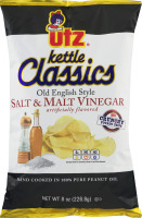 Utz Kettle Classics Salt & Malt Vinegar Crunchy Potato Chips
