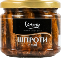 Шпроти в олії консервовані стерилізовані Veladis с/б 300г