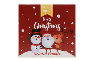 Свічка ароматична Кросно Сніговики скло 130г Пако ІФ