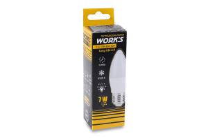 Лампа світлодіодна 7W E27 6500K A60 600lm №C37-7W-65K-E27 Long life 2.0 Work's 1шт