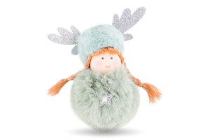 Прикраса ялинкова Дівчинка з ріжками в асортименті