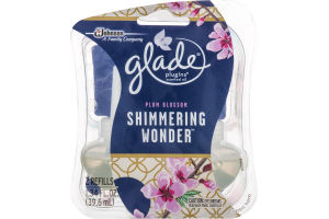 Glade Plugins Scented Oil Plum Blossom Shimmering Wonder Refills - 2 CT