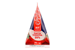 Паста томатная 25% стерилизованная Хіт продукт в/с т/п 70г