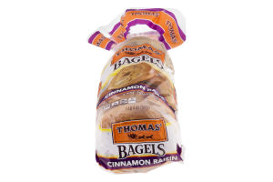 Thomas' Bagels Cinnamon Raisin Pre-Sliced - 6 CT