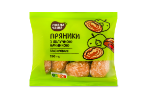 Пряники глазированные с яблочной начинкой Повна Чаша м/у 190г