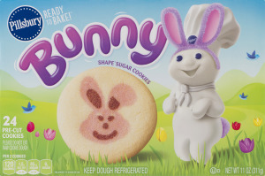 Pillsbury Ready To Bake! Bunny Shape Sugar Pre-Cut Cookies - 24 CT