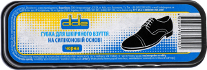 Губка для кожаной обуви на силиконовой основе черная Didie 1шт