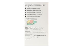 Термолеггинсы женские на коротком флисе Siela Collant collection 160den XL nero