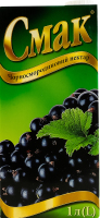 Нектар осветленный стерилизованный черносмородиновый Смак т/п 1л