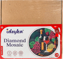 Набор с алмазной мозаикой d19см Ideyka 1шт в ассорт