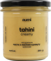 Паста из семян кунжута натуральная кремовая Tahini Aumi c/б 300г