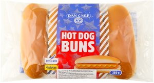 Булочки для хот-догов пшеничные Dan Cake м/у 4х62.5г